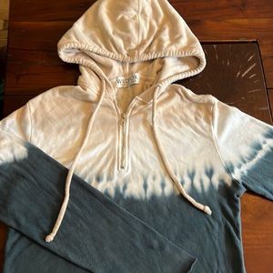 Wildfox Crop Half Zip Hoodie